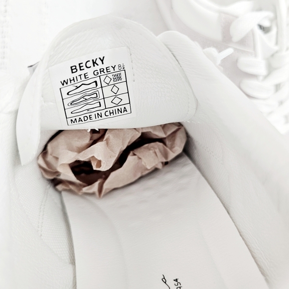 Vintage Havana Perforated Low Top Lace Up Platform Sneakers Shoes Becky Rare 8.5 - Picture 15 of 16